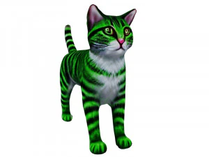 Green cat 3D Model