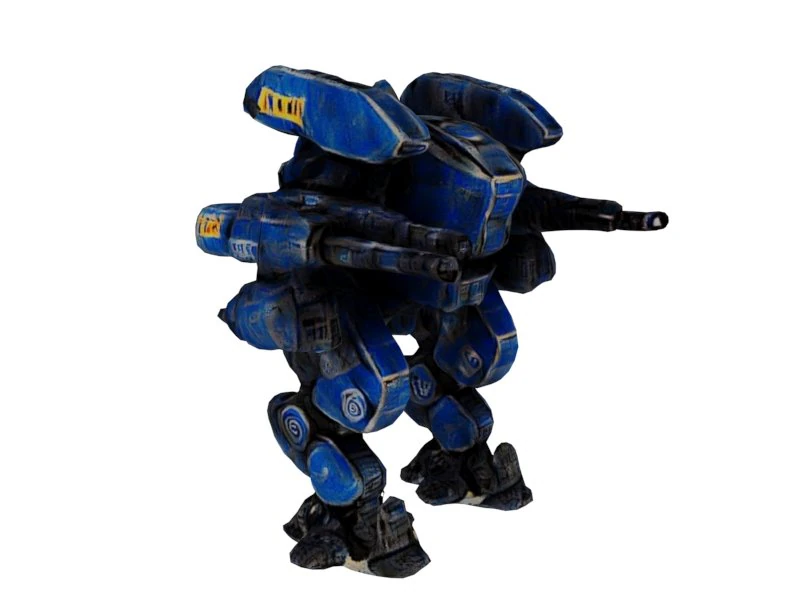 Heavy armored mech 3D Model .c4d .max .obj .3ds .fbx .stl .blend 