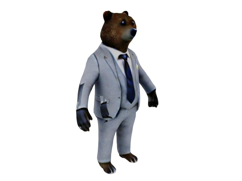 Humanoid bear 3D Model .c4d .max .obj .3ds .fbx .stl .blend 