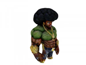 肌肉西兰花 3D 模型