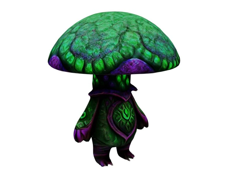 Mushroom 3D Model .c4d .max .obj .3ds .fbx .stl .blend 