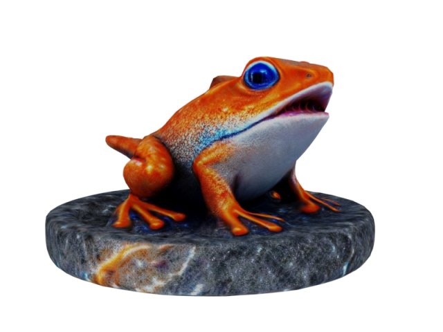 Orange frog Modelo 3D .c4d .max .obj .3ds .fbx .stl .blend 