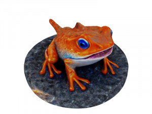 Orange frog Modelo 3D