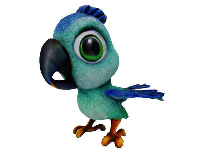 Parrot 3D Model .c4d .max .obj .3ds .fbx .stl .blend 