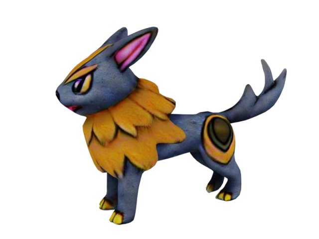 Pokemon dog 3D Model .c4d .max .obj .3ds .fbx .stl .blend 