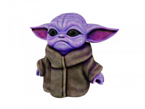 Purple Yoda Model 3D