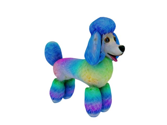 Rainbow poodle 3Dモデル .c4d .max .obj .3ds .fbx .stl .blend 