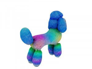 Rainbow poodle 3D Model