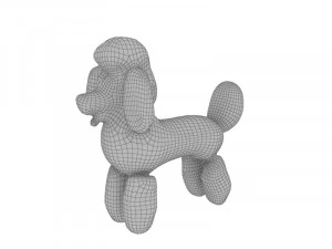 Rainbow poodle 3D Model