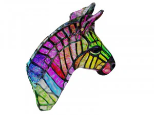 G&ouml;kkuşağı zebrası 3D Model