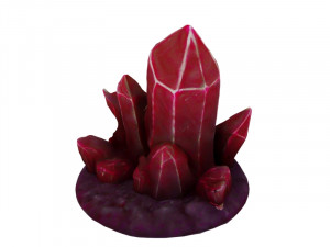 Red crystal Model 3D