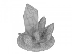 Red crystal Model 3D