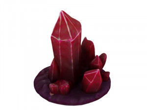 Red crystal Model 3D