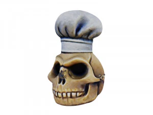 头骨与厨师帽 3D 模型