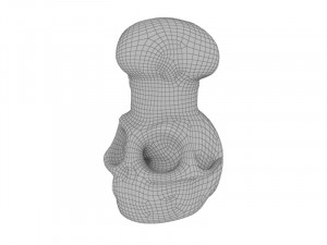 Skull with chefs hat 3D मॉडल