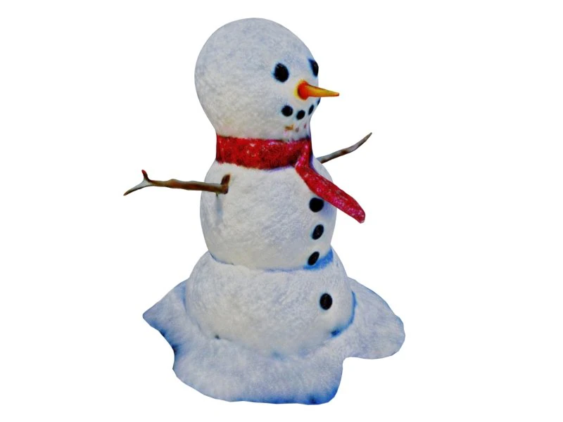 Snowman 3D Model .c4d .max .obj .3ds .fbx .stl .blend