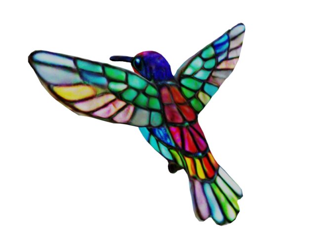 Stained glass hummingbird Modèle 3D .c4d .max .obj .3ds .fbx .stl .blend 