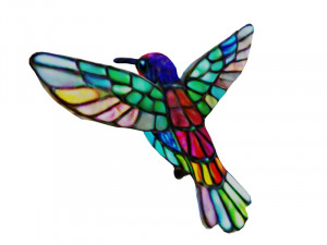 Stained glass hummingbird Modèle 3D