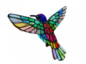 彩色玻璃蜂鸟 3D 模型