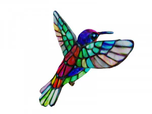 Stained glass hummingbird 3D Model