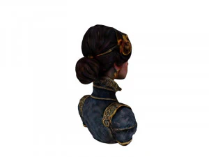 Steampunk bust woman 3D Model