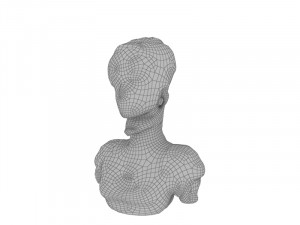 Steampunk bust woman Modèle 3D