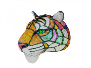 Tiger head tiffany style Modello 3D