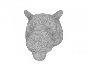 Tiger head tiffany style Modello 3D
