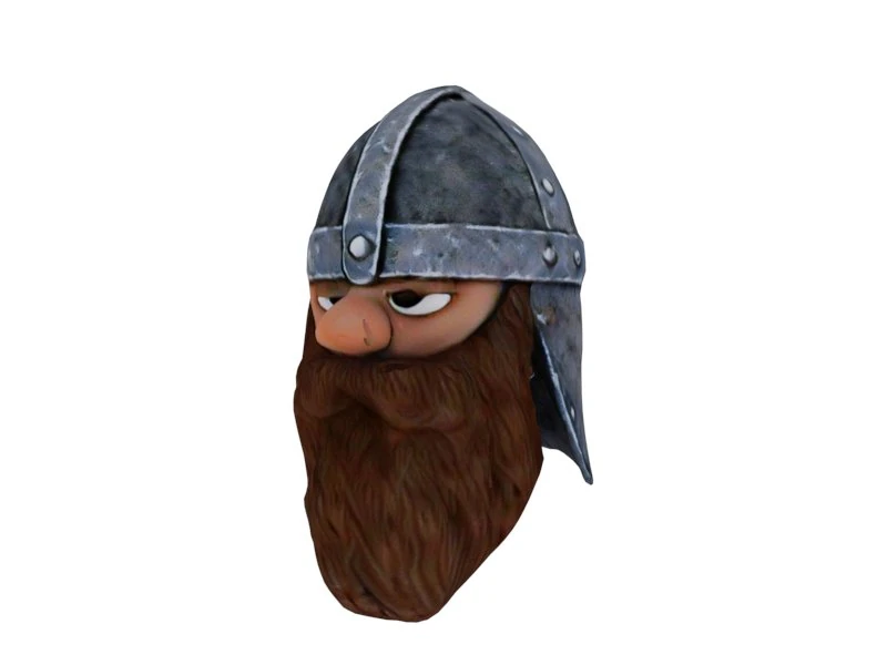 Viking head 3D Model .c4d .max .obj .3ds .fbx .stl .blend 