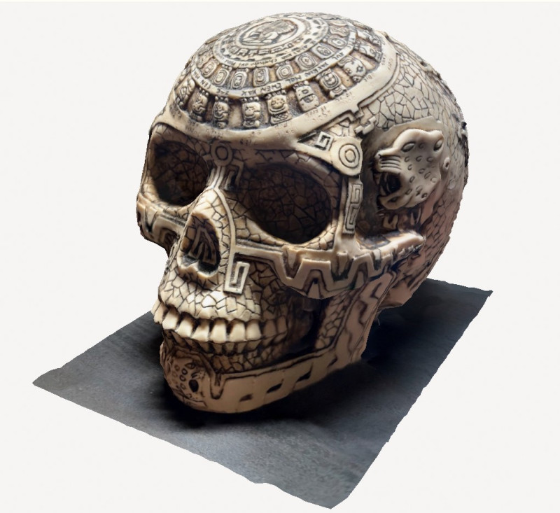 Aztec skull 3D Model .c4d .max .obj .3ds .fbx .stl .blend 