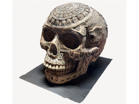 Aztec skull Modelo 3D