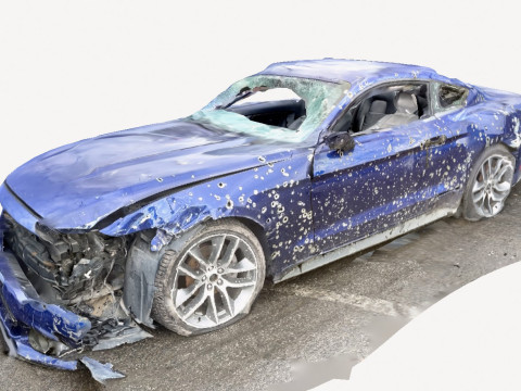 A bullet-riddled mustang 3D Model