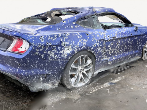 A bullet-riddled mustang Modelo 3D