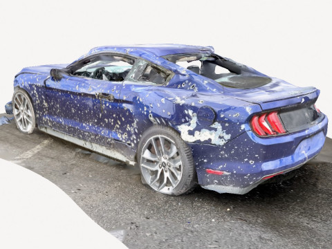 A bullet-riddled mustang Modelo 3D