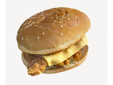 Kfc zinger burger 3D Model
