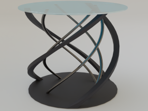 Loft chair and table 3D 模型