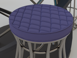 Loft chair and table 3D 模型