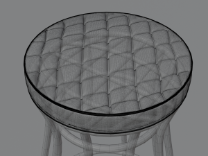 Loft chair and table 3D 模型