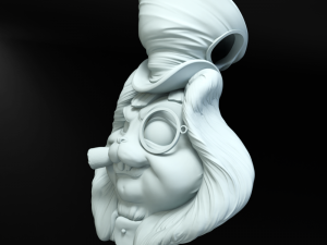 Hatters Rabbit Jewelry Pendant 3Dプリントモデル