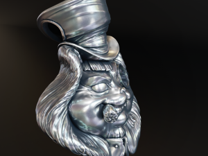 Hatters Rabbit Jewelry Pendant 3Dプリントモデル