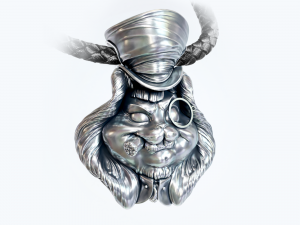 Hatters Rabbit Jewelry Pendant 3Dプリントモデル