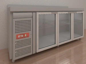 Glass doors counter 3D Model
