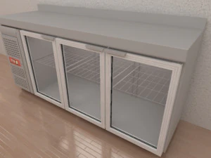 Glass doors counter 3D Model