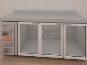 Theke mit Glastüren 3D Modell