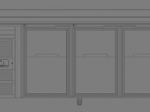 Theke mit Glastüren 3D Modell