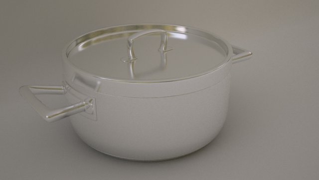 Saucepan with lid 3D Model .c4d .max .obj .3ds .fbx .stl .blend 
