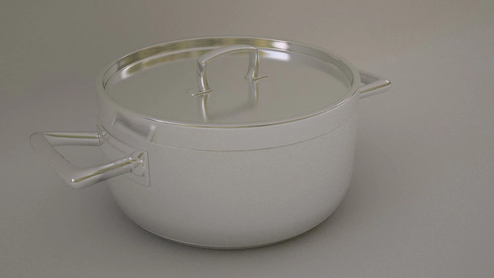 Saucepan with lid 3D Model .c4d .max .obj .3ds .fbx .stl .blend