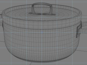 Saucepan with lid 3D Model