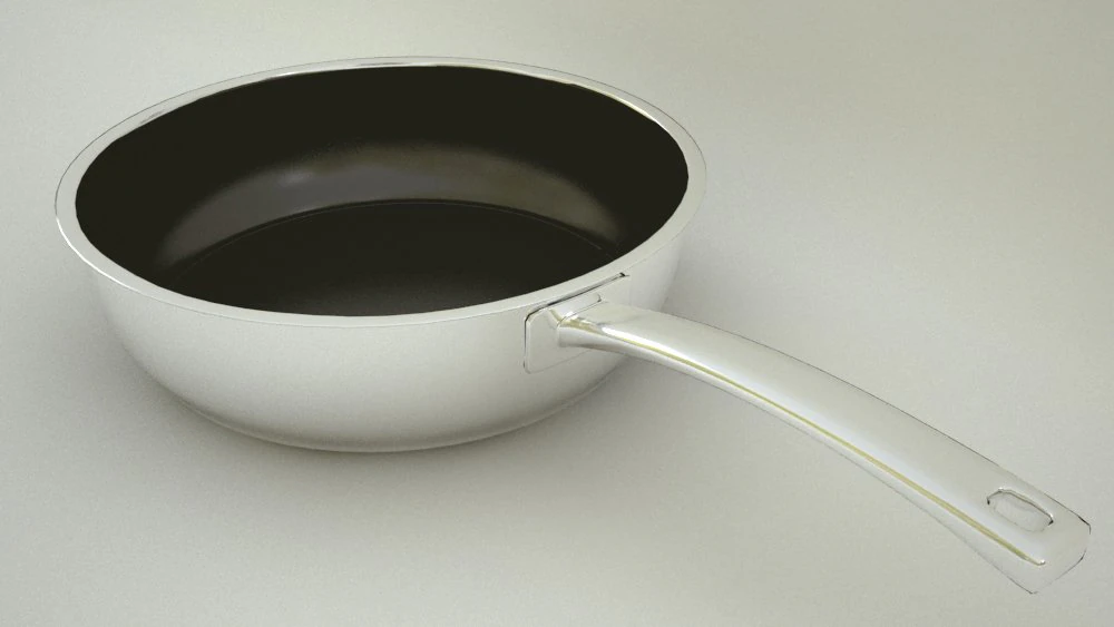 Flying pan 3D Model .c4d .max .obj .3ds .fbx .stl .blend 