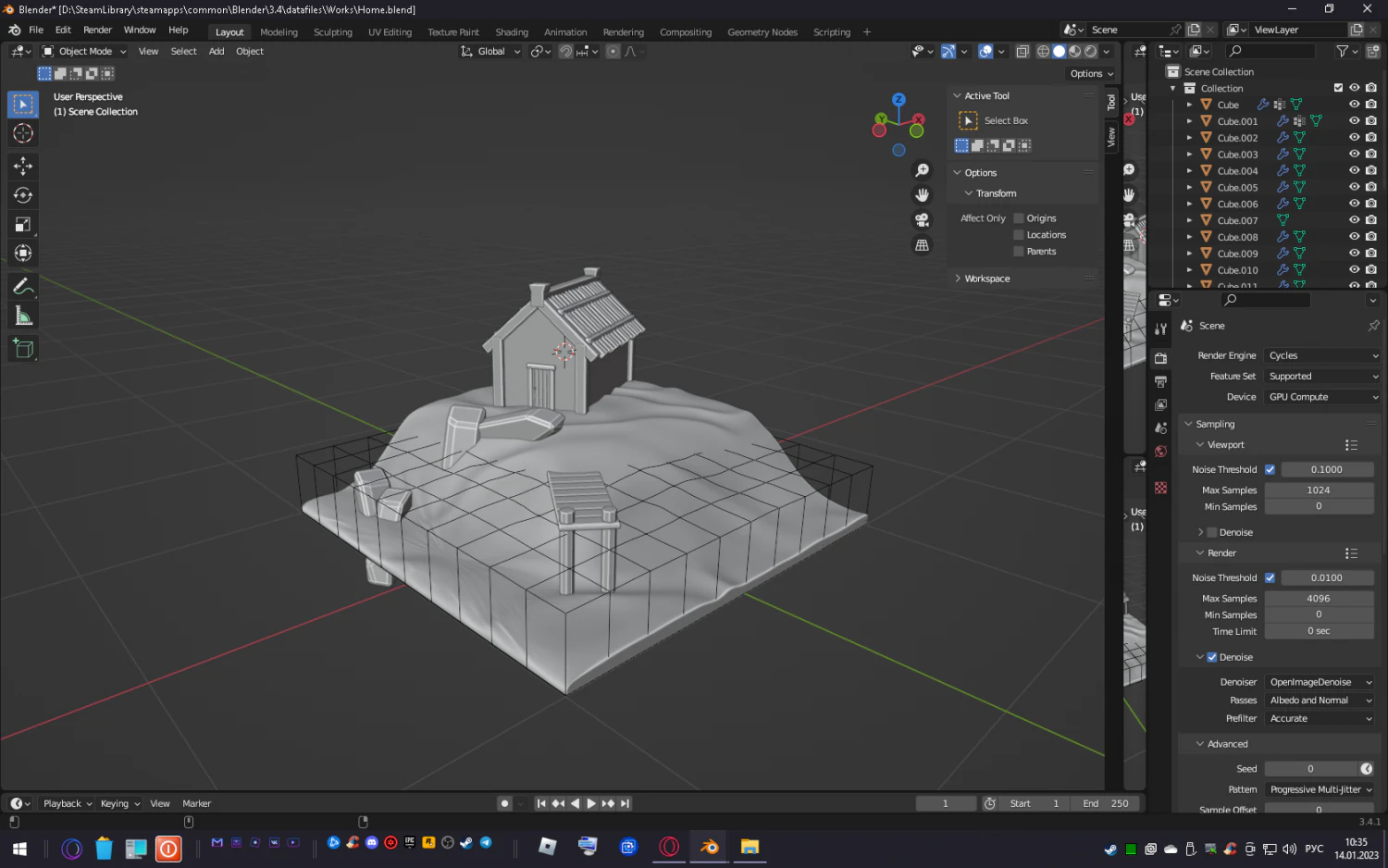 Home 3D Model .c4d .max .obj .3ds .fbx .stl .blend